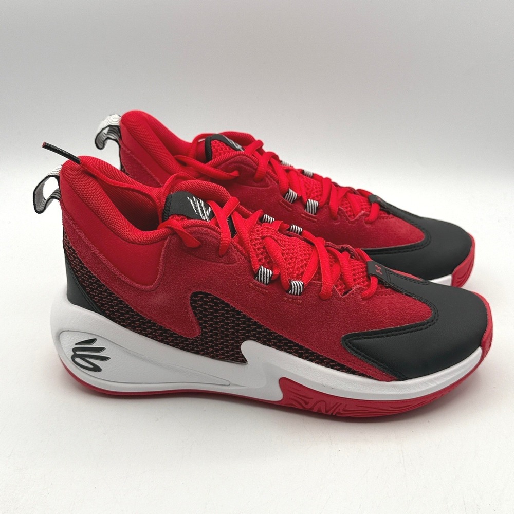 Under Armour Curry 3Z25 SDE Kids 6Y Red Black White Basketball Shoes 6001882-600